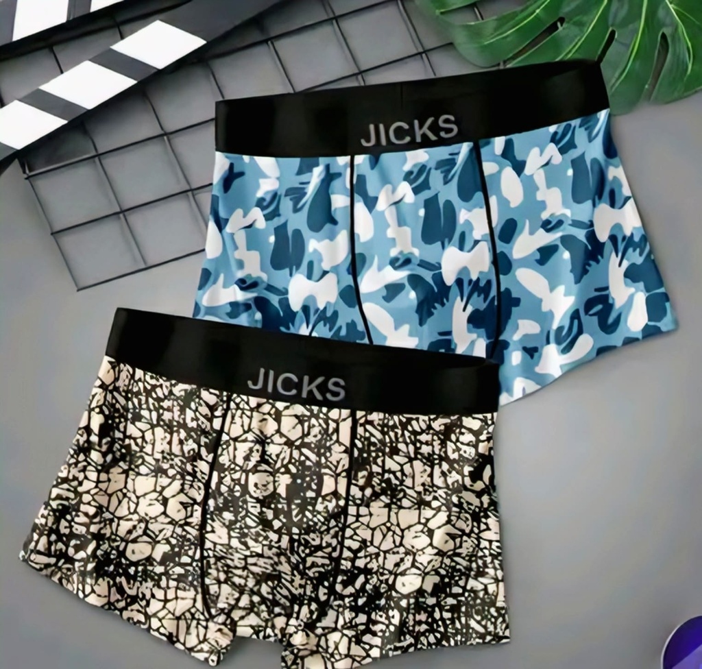 JICKS Men’s Printed Boxer Briefs Comfort Underwear Pack (75)