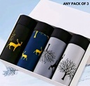 ​Comfortable men's boxer briefs with elastic waistbands and reindeer silhouettes