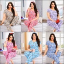 Women's Plus Size Printed Cotton Nightsuit