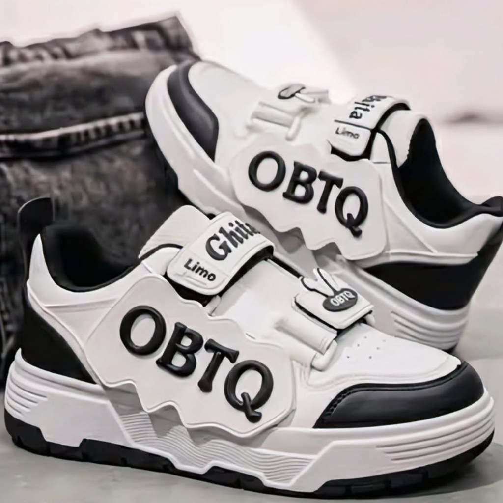 Boys Casual White and Black Shoes (6)