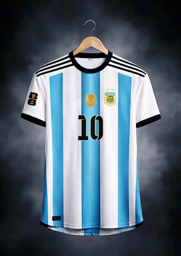 Argentina Football Jersey T-Shirt Lionel Messi Number 10 (S)