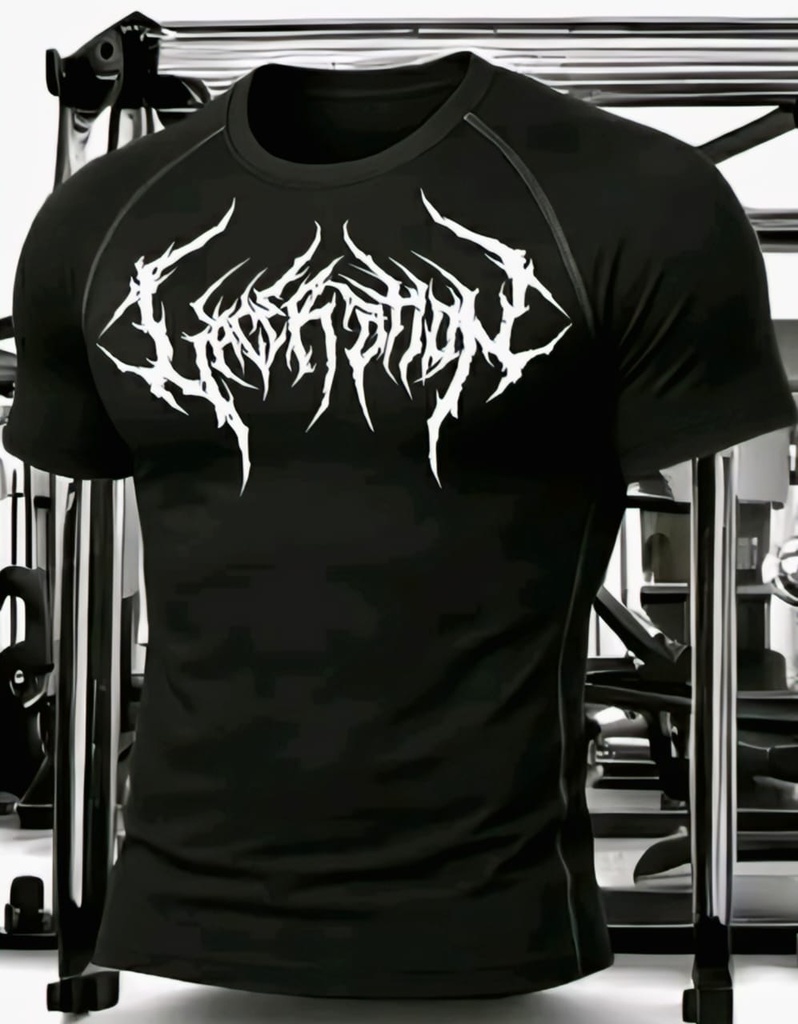 Laceration Gym T Shirt Fitted Compression Athletic Wear (S)