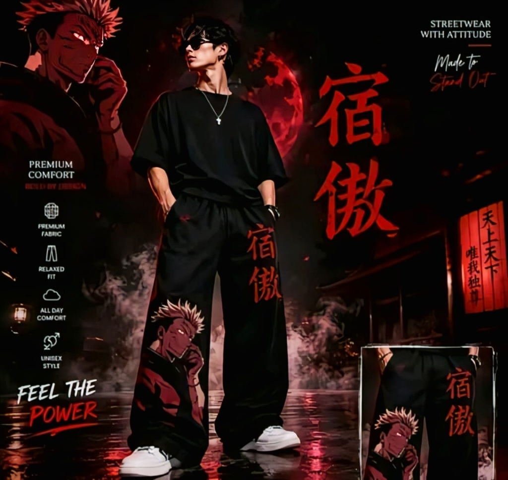 Jujutsu Kaisen Sukuna Gym Trouser (XS)
