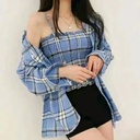 Blue Plaid Top and Shacket Co-ord Set with Shorts I