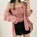 Blue Plaid Top and Shacket Co-ord Set with Shorts II