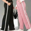 Wide-Leg Trousers with Side Stripes