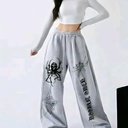 Wide Leg Grey Gym Trouser