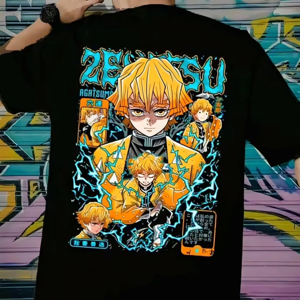 Zenitsu Agatsuma Anime Men's T-Shirt (S)
