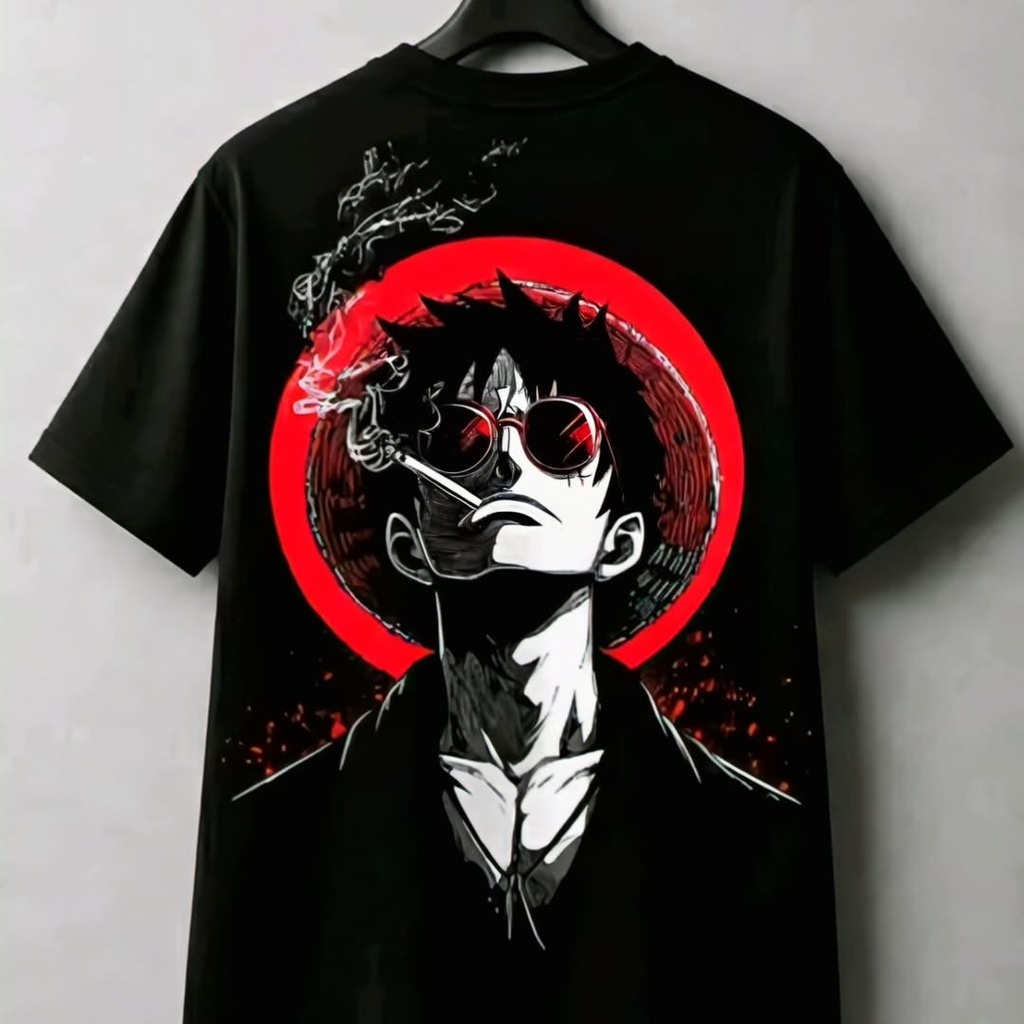Anime Luffy Cotton Half Sleeve T-Shirt (6-7Y)