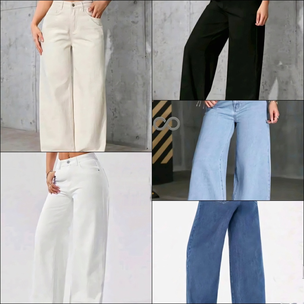 Women Wide Leg Jeans Pant