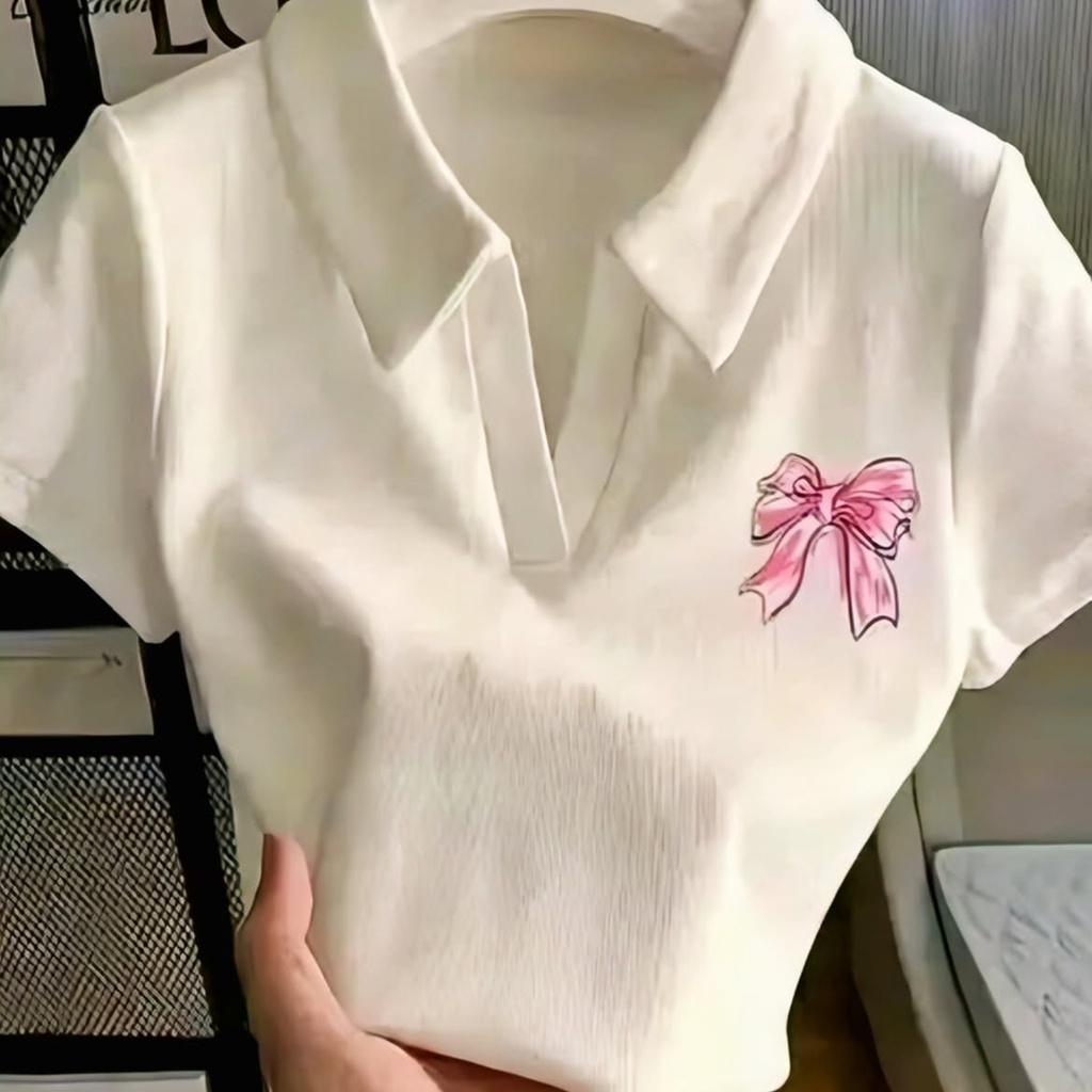 Women's Cropped Polo T-Shirt (XS)