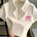 Women's Cropped Polo T-Shirt