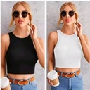 ​Women's Ribbed Sleeveless Crop Tank Top pack of 2