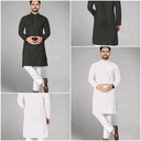 Men's Cotton Solid Kurta Pajama Set
