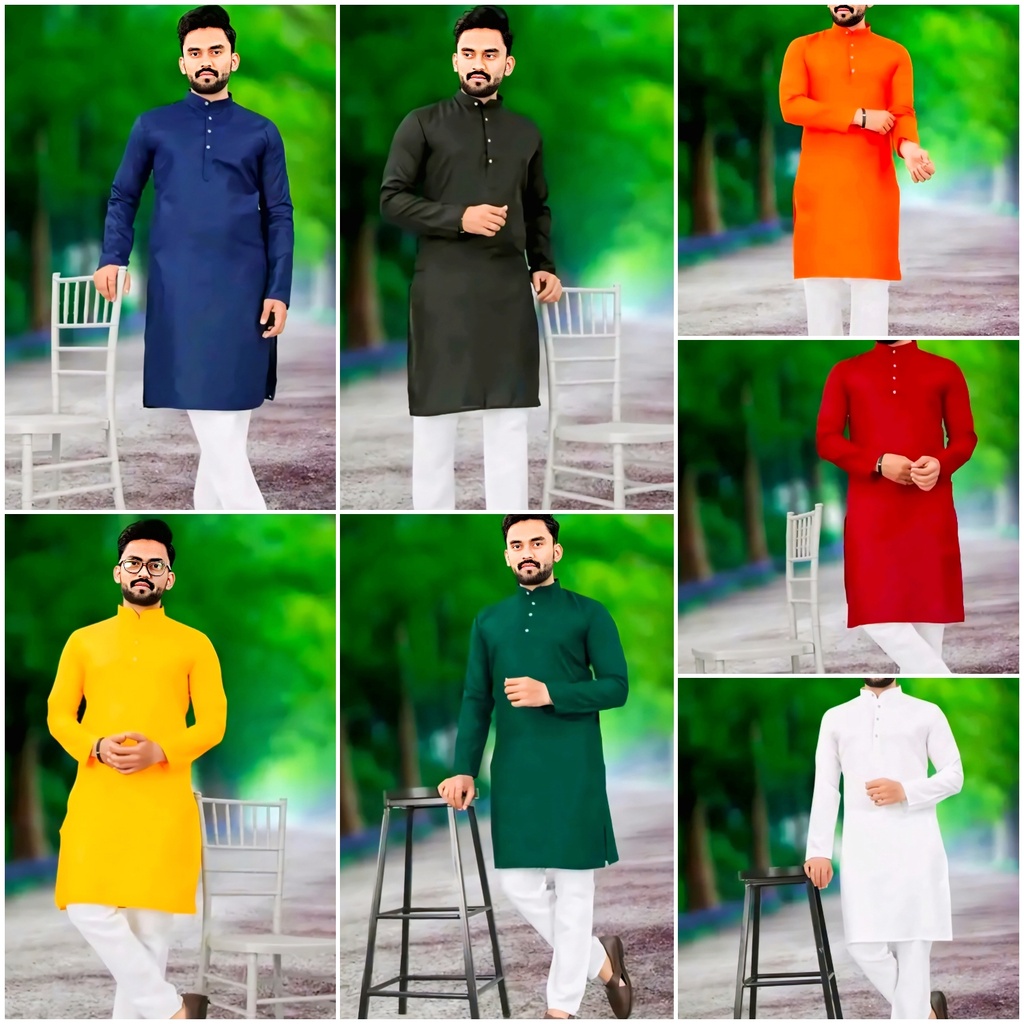 Short kurta for men, perfect casual kurta, summer kurta shirt. (S, Blue)