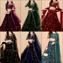 Floral Georgette Lehenga Choli with Net Dupatta Set