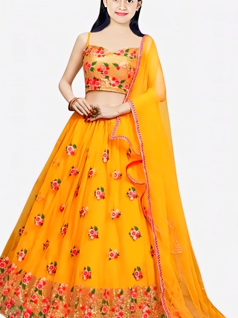 Yellow Lehenga Choli for Women (3-4Y)
