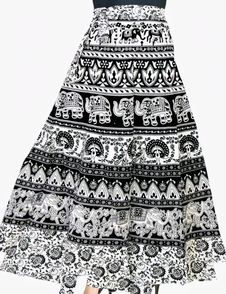 Flared Cotton Women maxi Skirt (36)