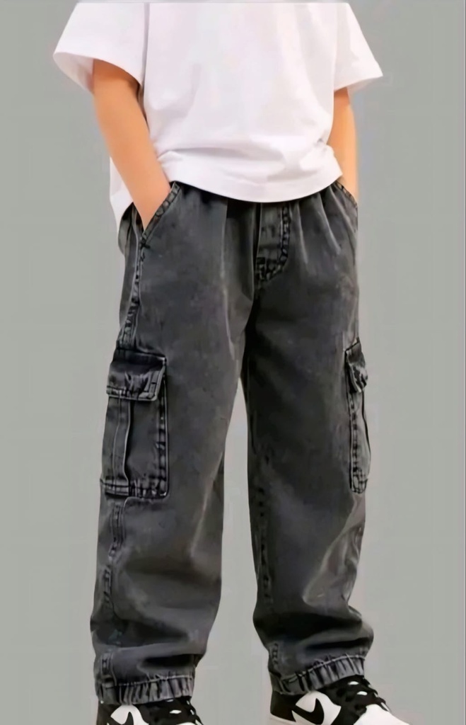 Kids Boys Cargo Jeans Pant (3-4Y)