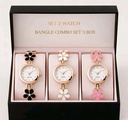 Women Bangle Watch Combo Set of 3