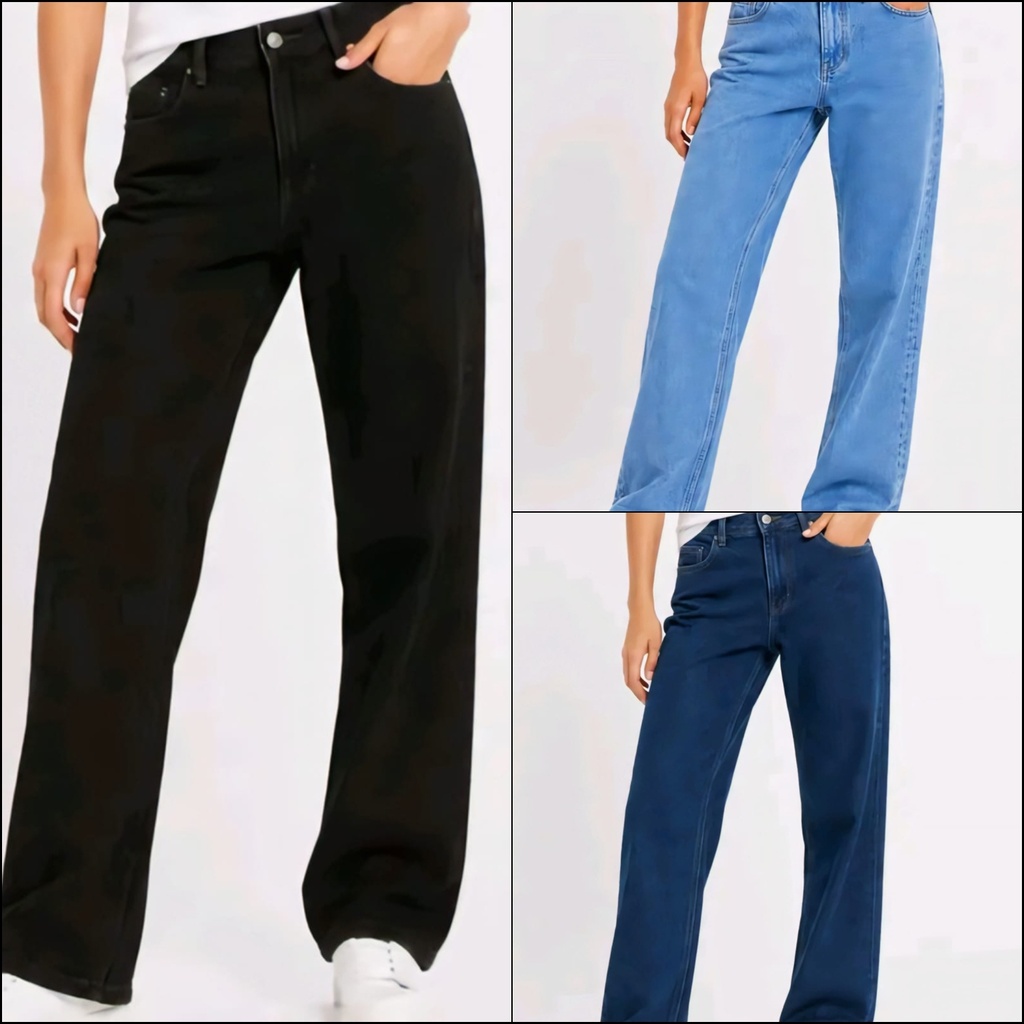 Straight Fit Denim Jeans (Blue, 28)