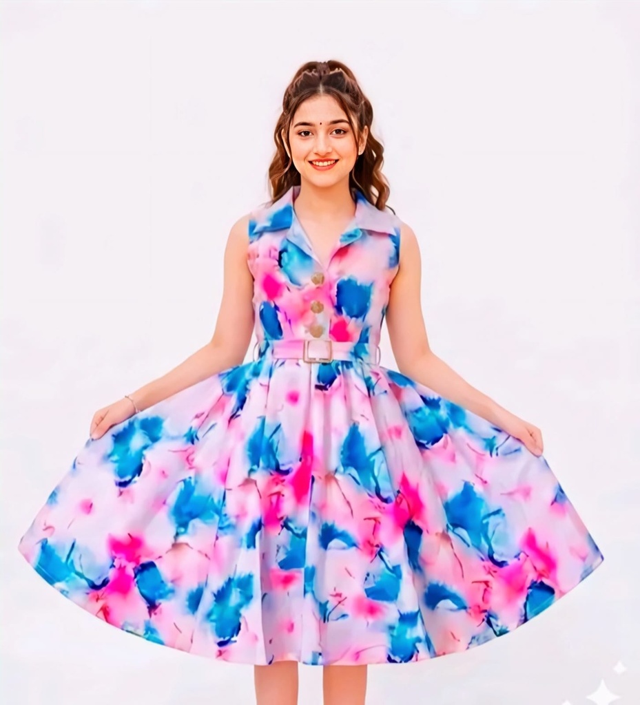 Kids Girls Western Party Dress