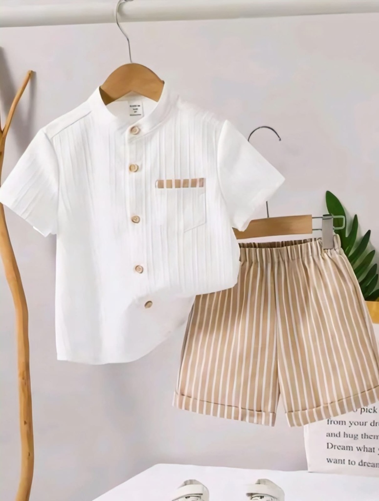Kids Short Sleeve Shirt and Shorts Set (6M-12M)