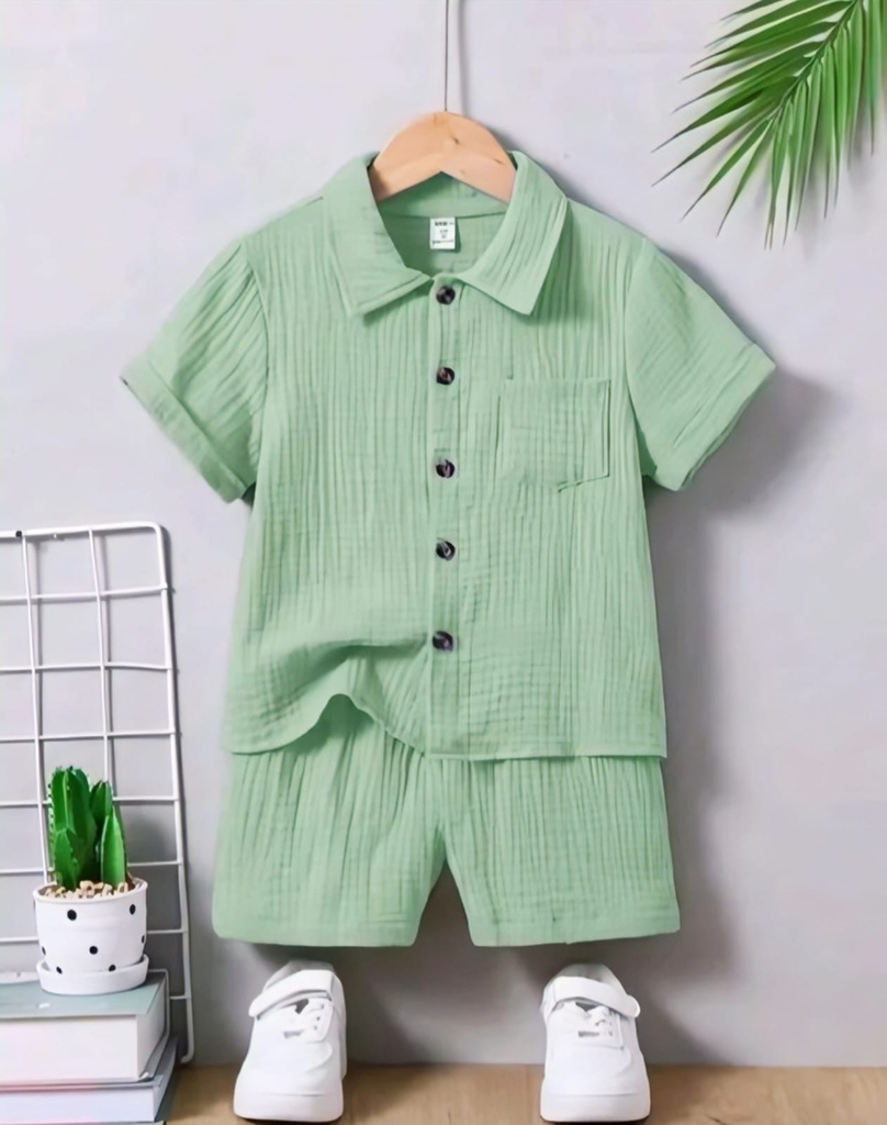 Kids Cotton Muslin Co-ord Set (6M-12M)