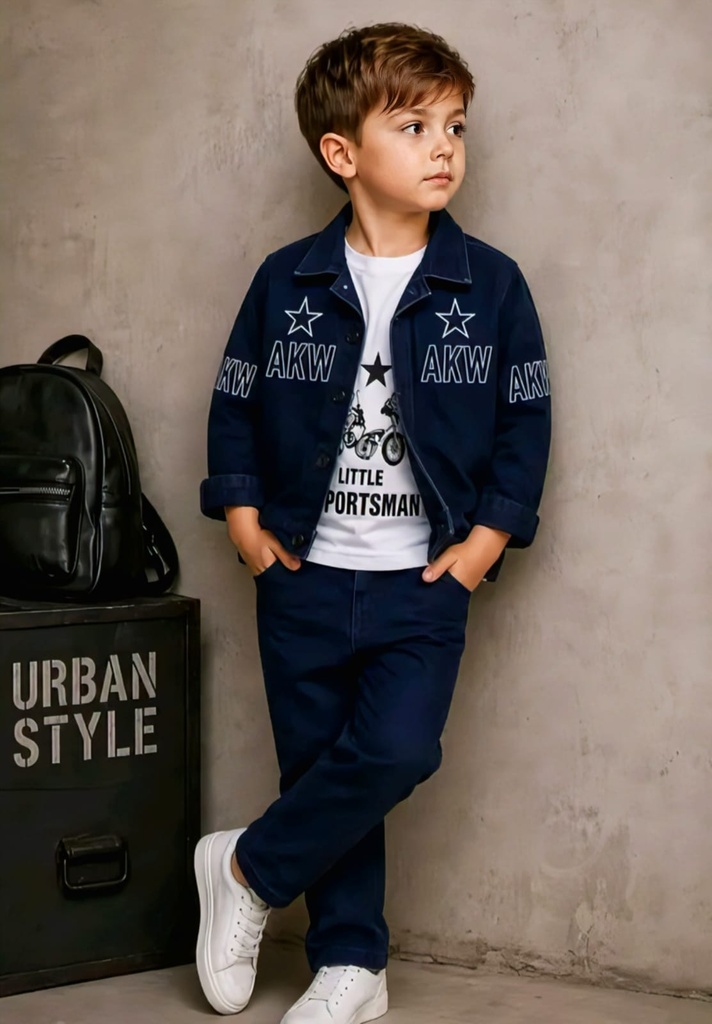 Boys Denim Jacket Jeans Set (6M-12M)