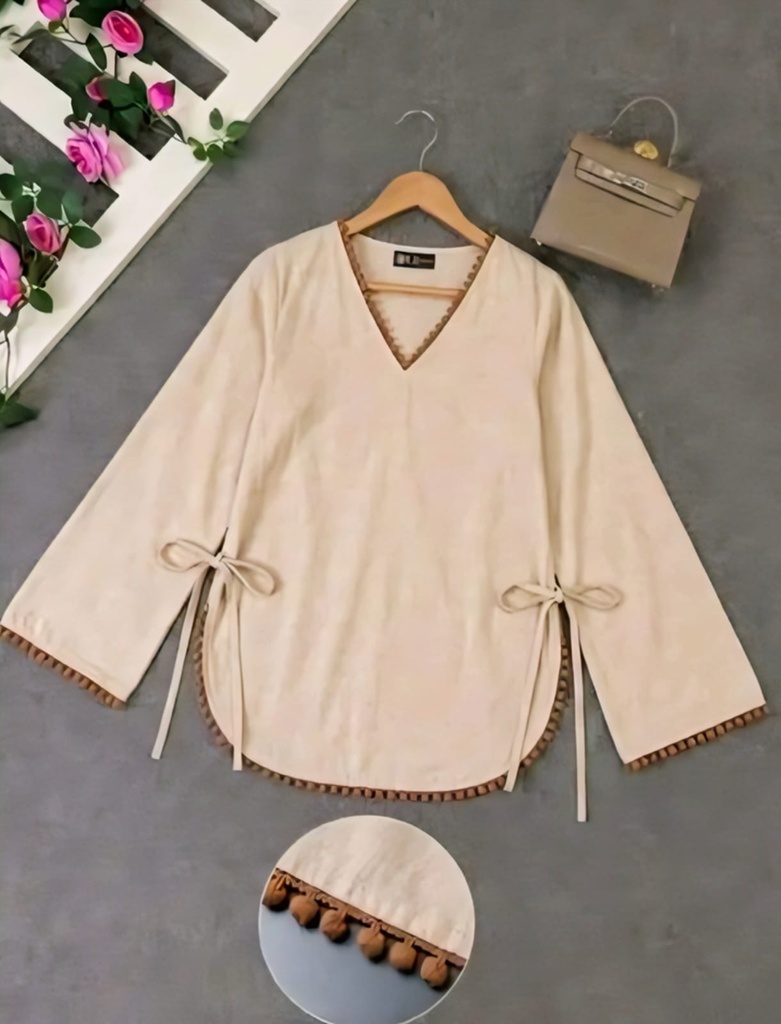 Beige Short Kurti Tunics