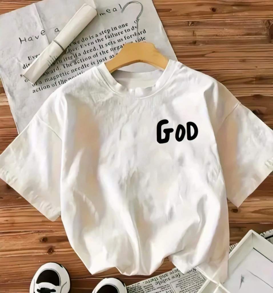 Oversized White Cotton T-Shirt (S)