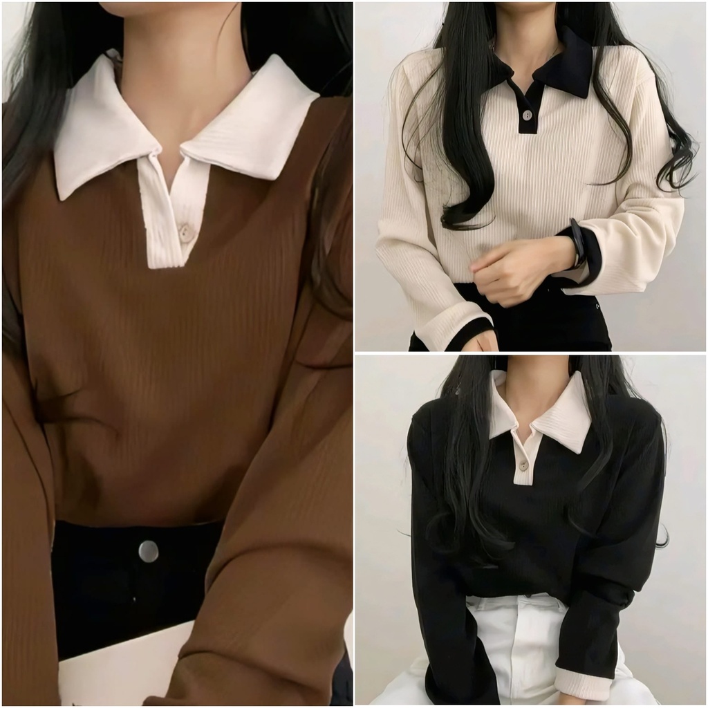 Women Polo Collar T-Shirt