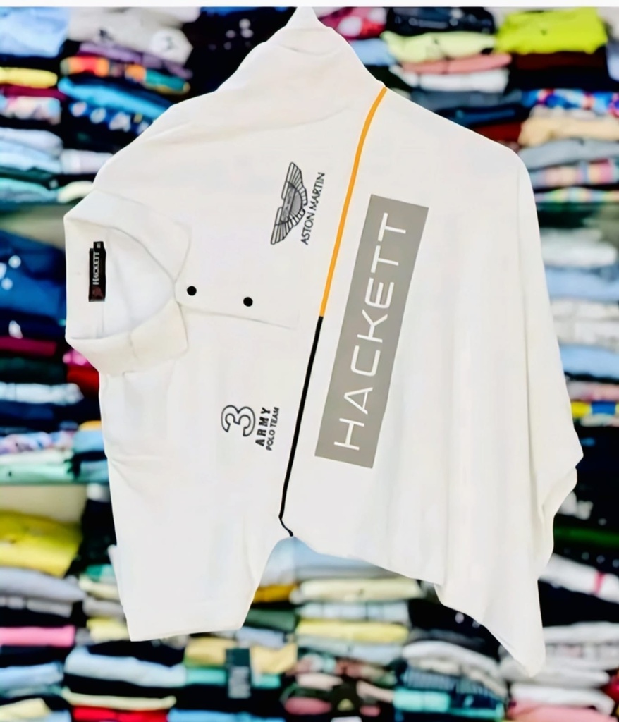 Men Polo Collar T Shirt (L)