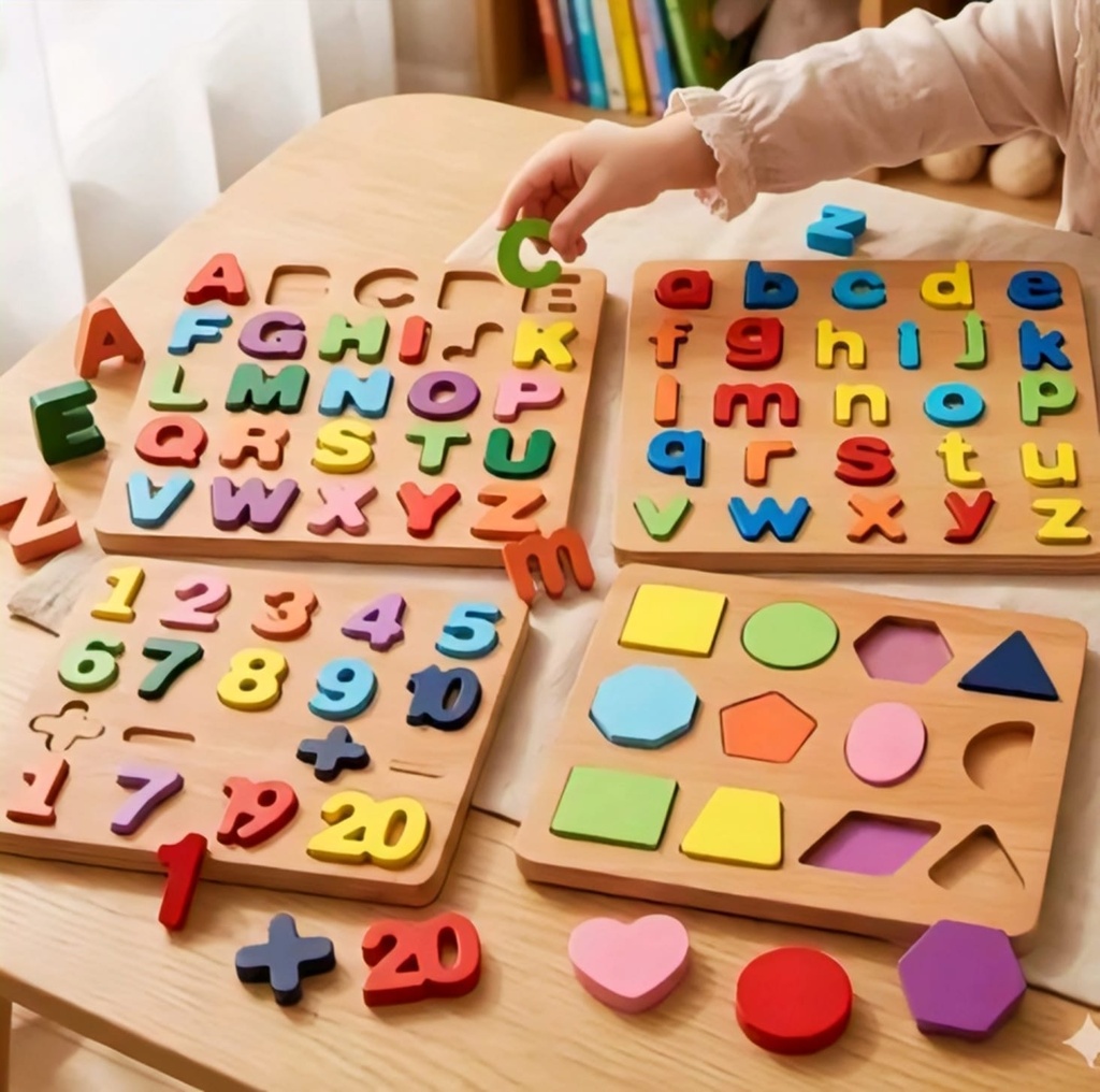 Wooden Puzzle Khilone Board Set