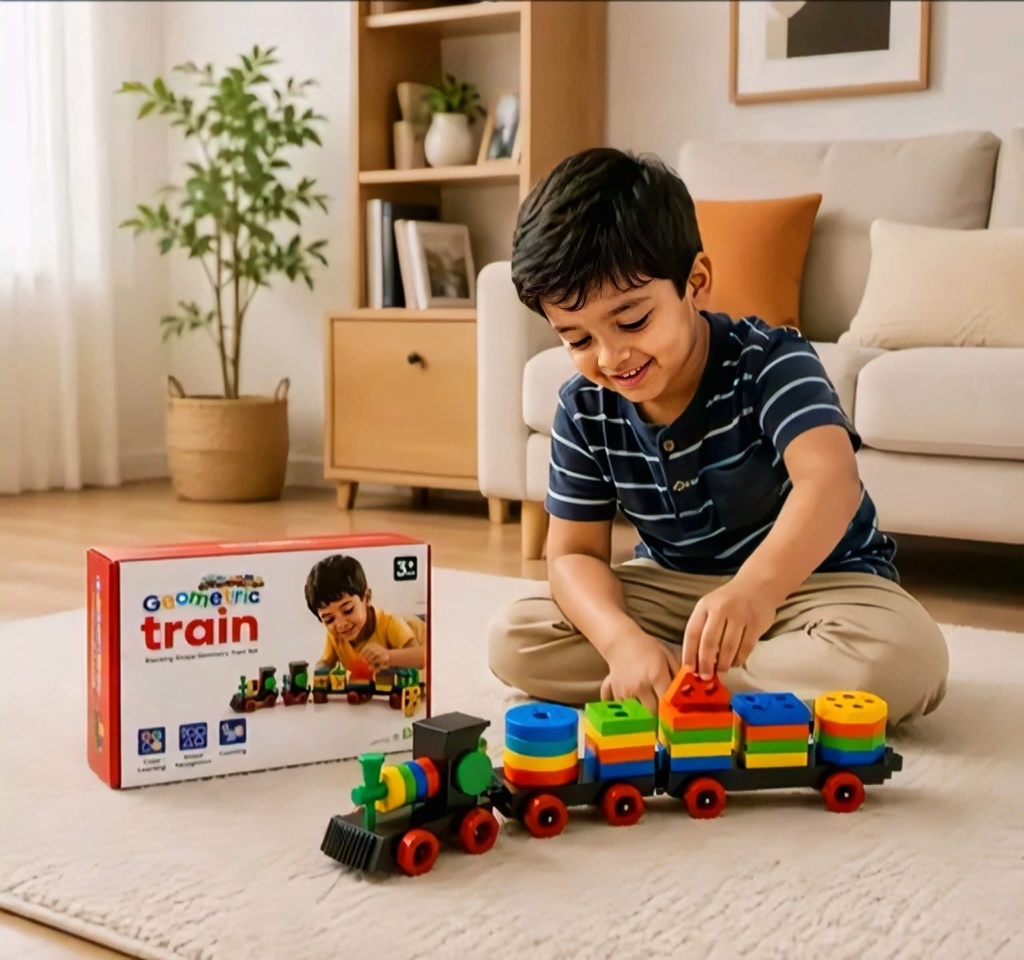 Educational Stacking Train Wooden Toy