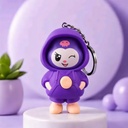 Kuromi Cartoon Character Cute Silicone Pocket Keychain for Bags and Keys