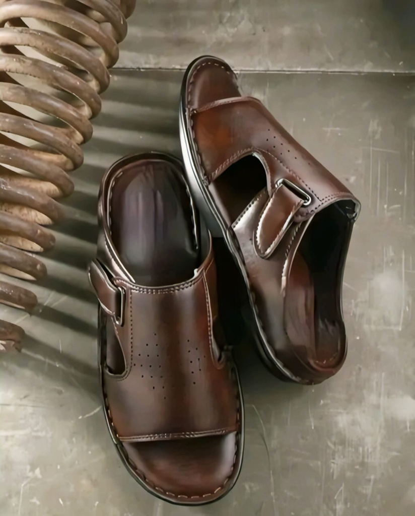Men Leather Slide Sandals Chappal I (6)