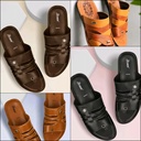 Men Leather Slippers Sandals Footwear
