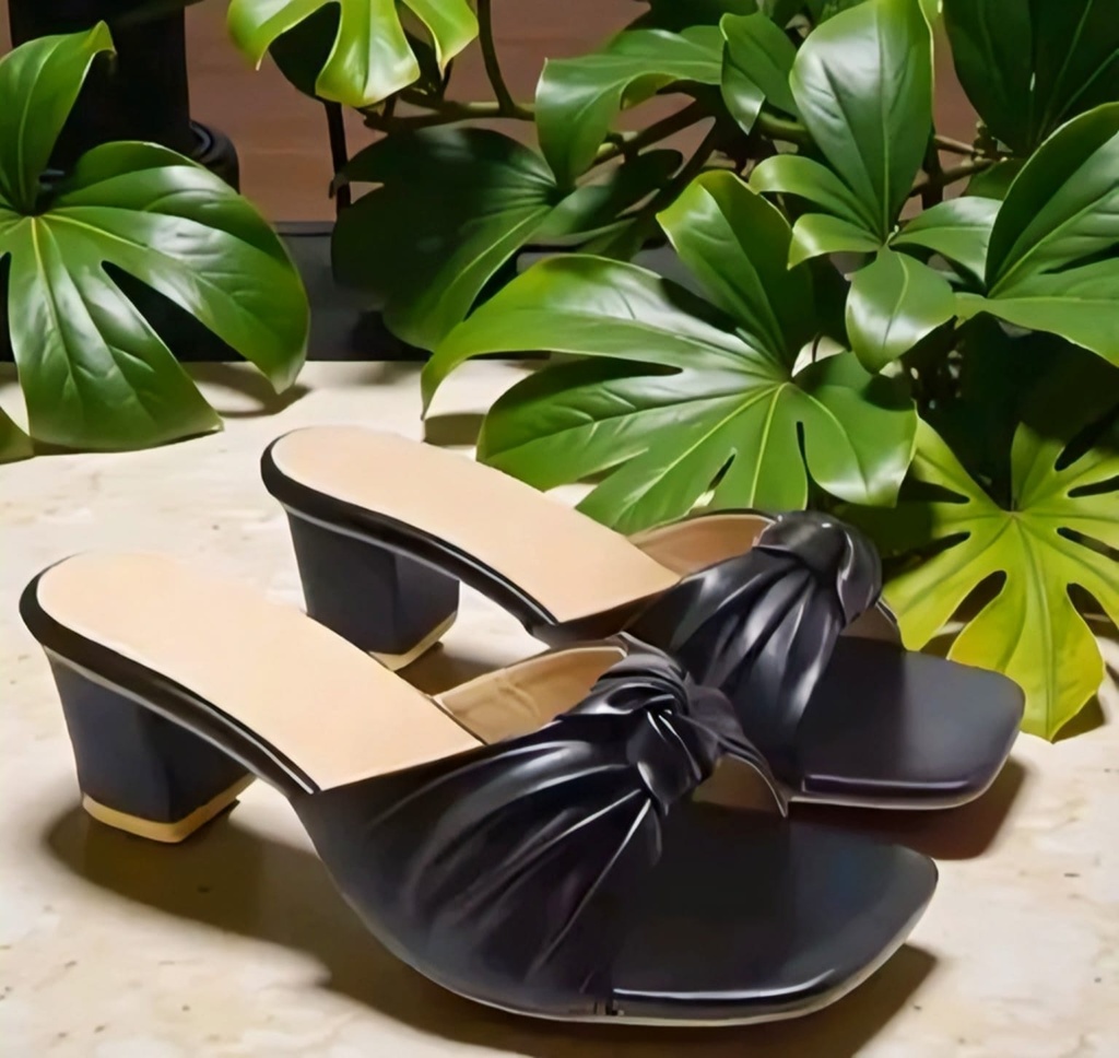 Women Black Block Heel Sandals I (3)