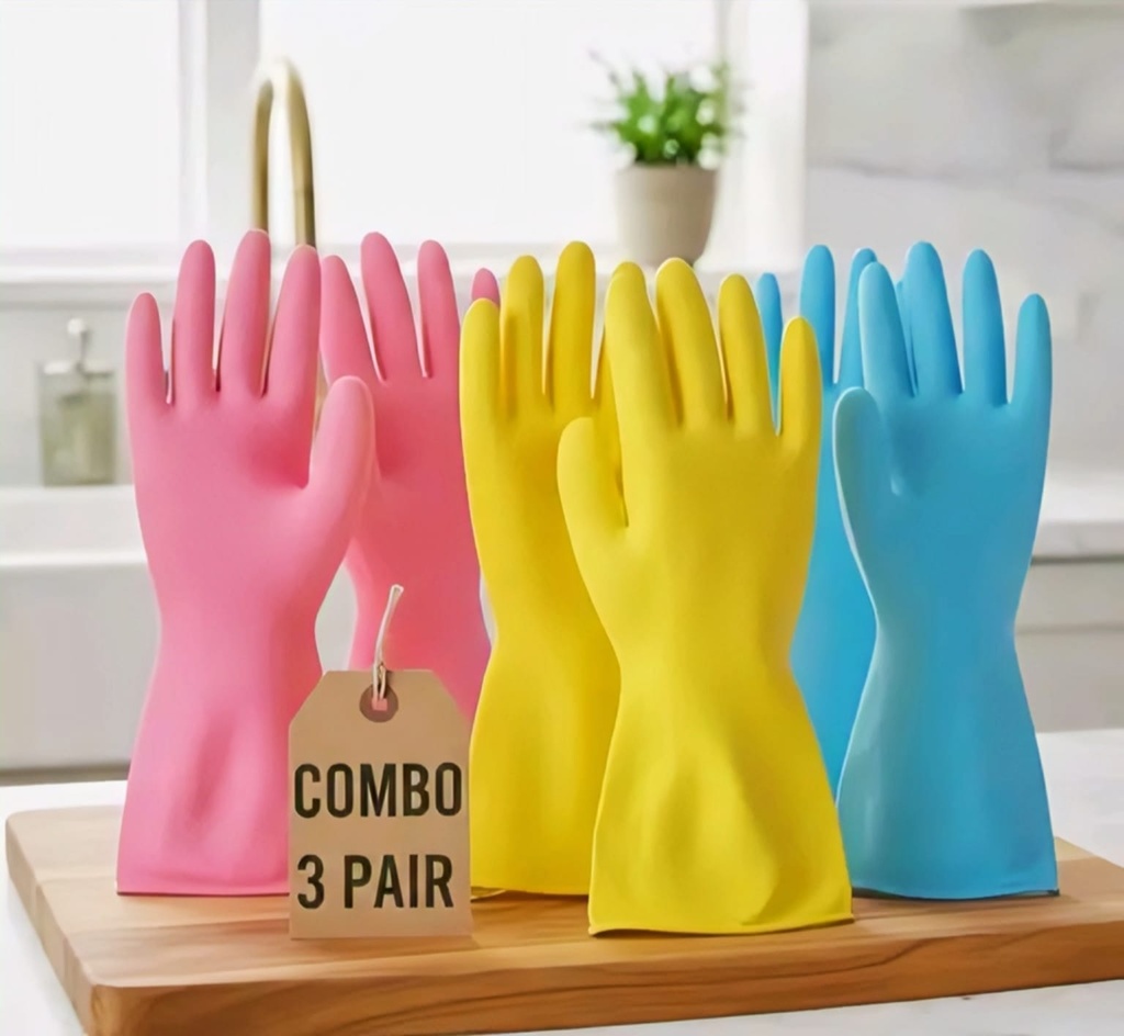 Pack of 3 Cleaning Gloves