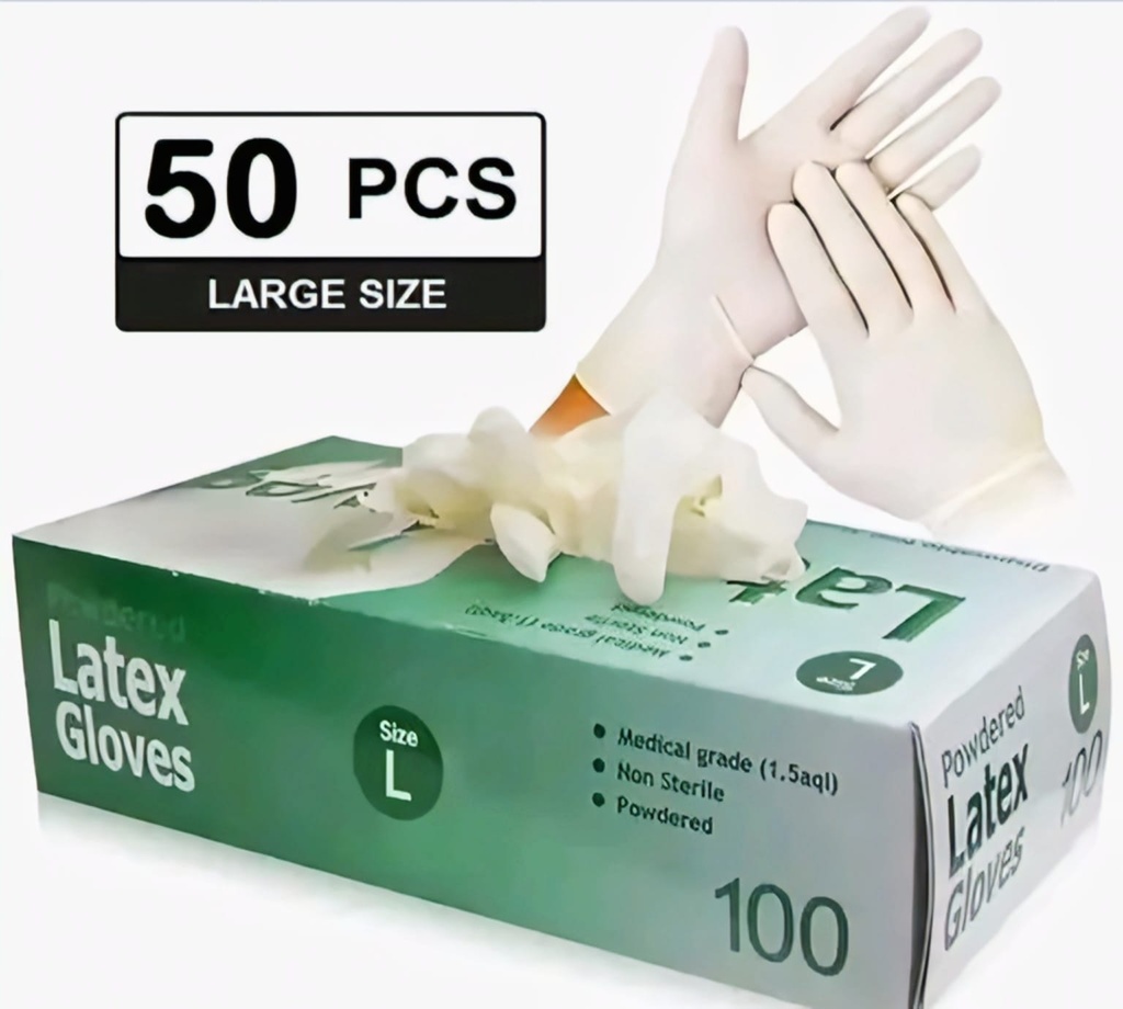 Pack of 50 Latex Gloves