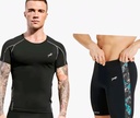 Men Swimsuit Swim Shorts T-Shirt