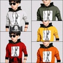 Boys Hooded Eiffel Tower Sweatshirt