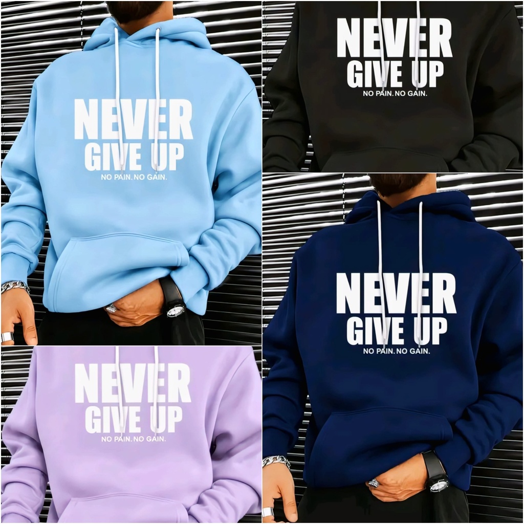 Men Hoodie Sweatshirt Winter Wear (S, Sky blue)