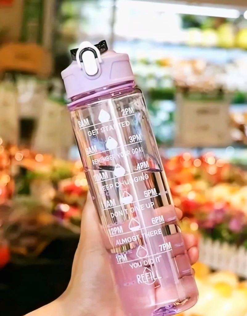 Motivational Time Marker Water Bottle