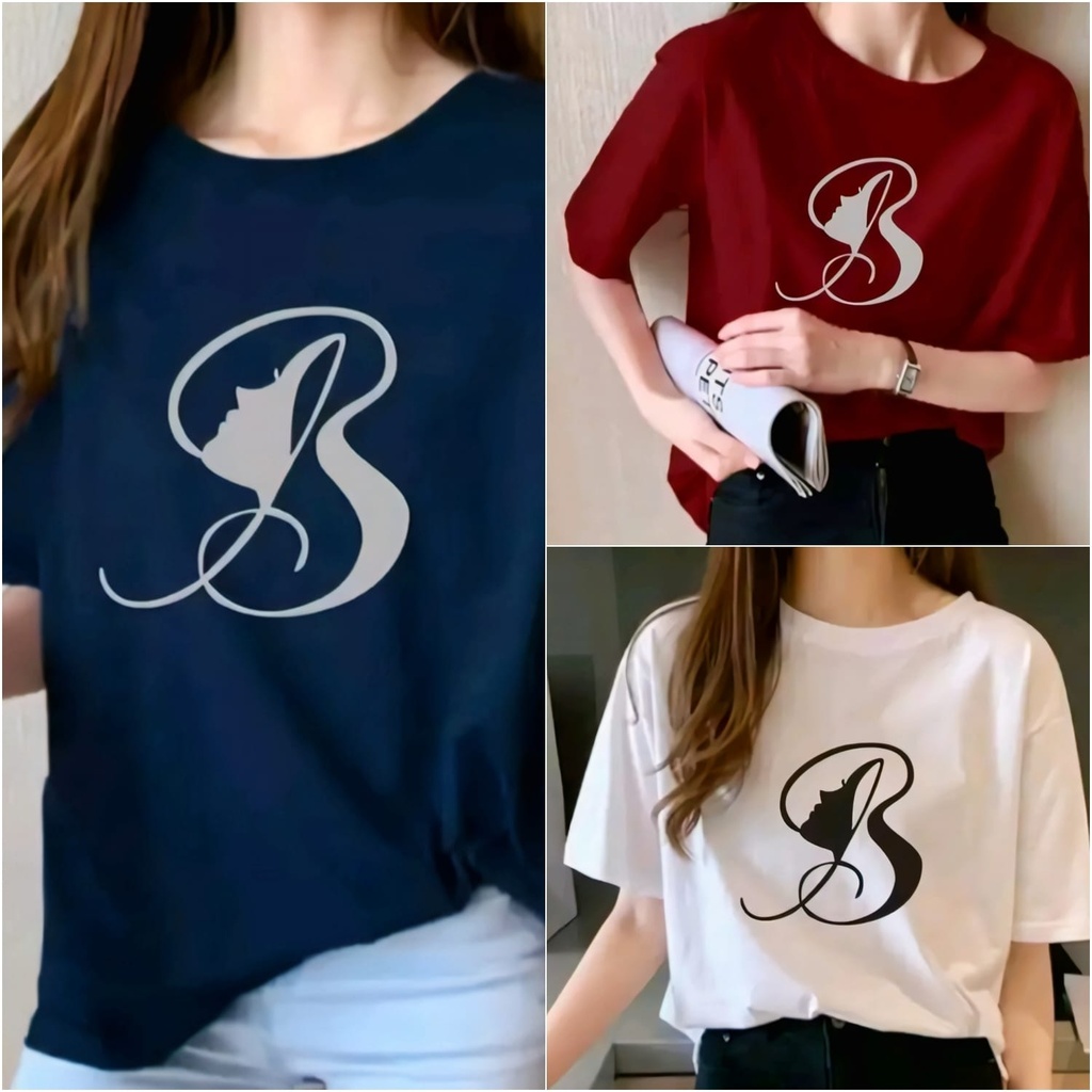 Women Cotton Casual T-Shirt (S, Blue)