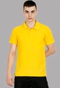 Men Yellow Polo Neck Tshirt